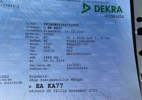 Renault Megane cena 52900 przebieg: 103000, rok produkcji 2016 z Trzebinia małe 781